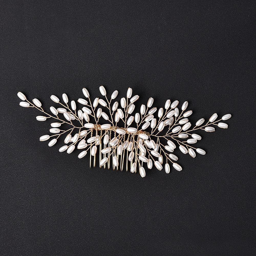 Women Hair Combs Korean Fashion Pearl Handmade Hairpins Clip DIY Styling Jewelry