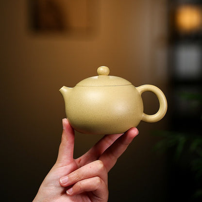 220ml Xishi Pot Real Yixing Zisha Green Clay Marked Tea Pot Handmade On Sales