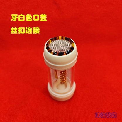 Off-White Bamboo Katydid Cage 112mm Acrylic with Climbing Net