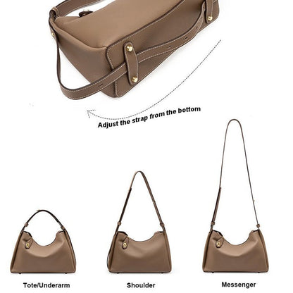 Women Shoulder Bags Genuine Leather Tote Bag Messenger Purse Soft Simple Handbag