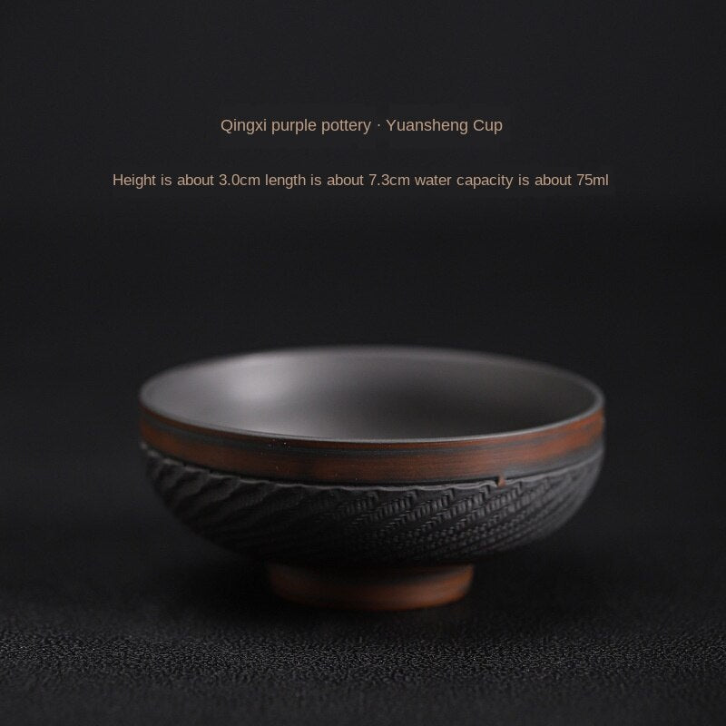 Purple Pottery Teacup Handmade Blind Dagger Scrub Large Master Cup Ceramic
