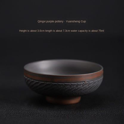 Purple Pottery Teacup Handmade Blind Dagger Scrub Large Master Cup Ceramic