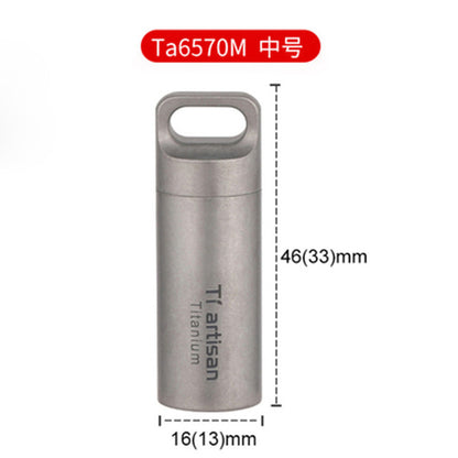 New Pure Titanium Mini Sealed Waterproof Pill Box Storage Pendant Box EDC Tools