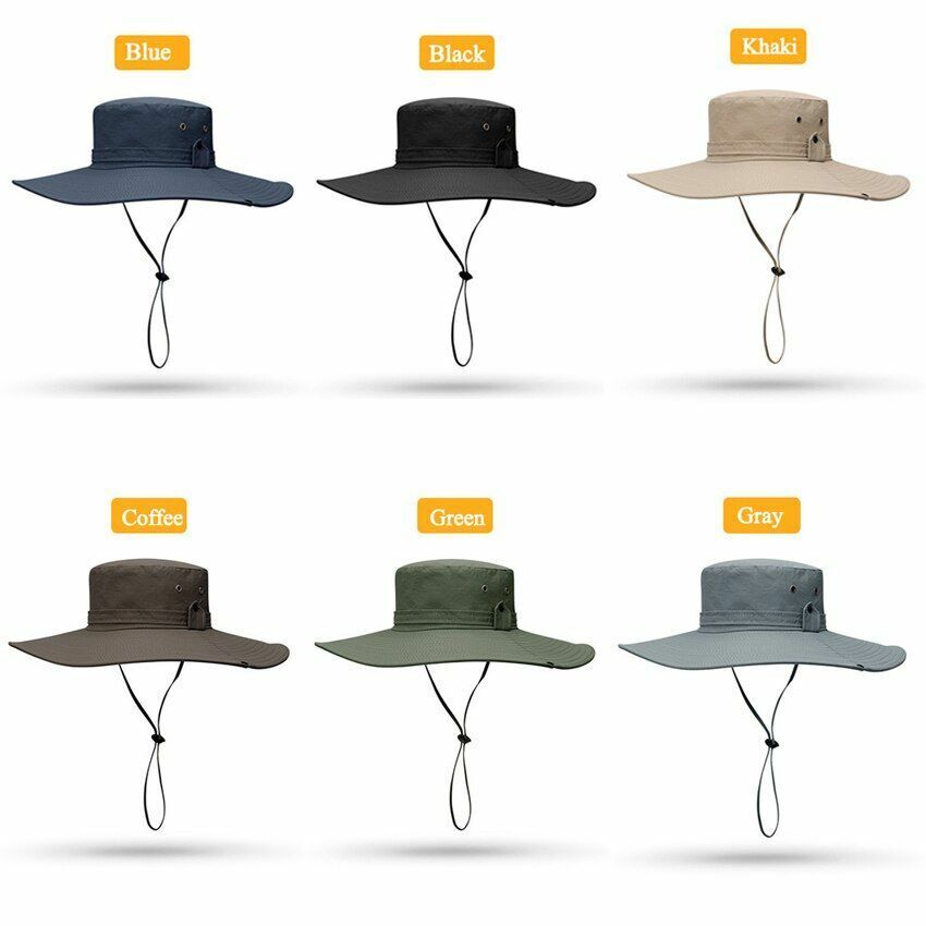 Bucket Hat Cowboy Summer Fishing Hiking Beach Waterproof Sun-proof Anti-UV Cap