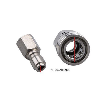 Stainless Pressure Washer Adapter Set Swivel to 3/8 inch Quick Connect