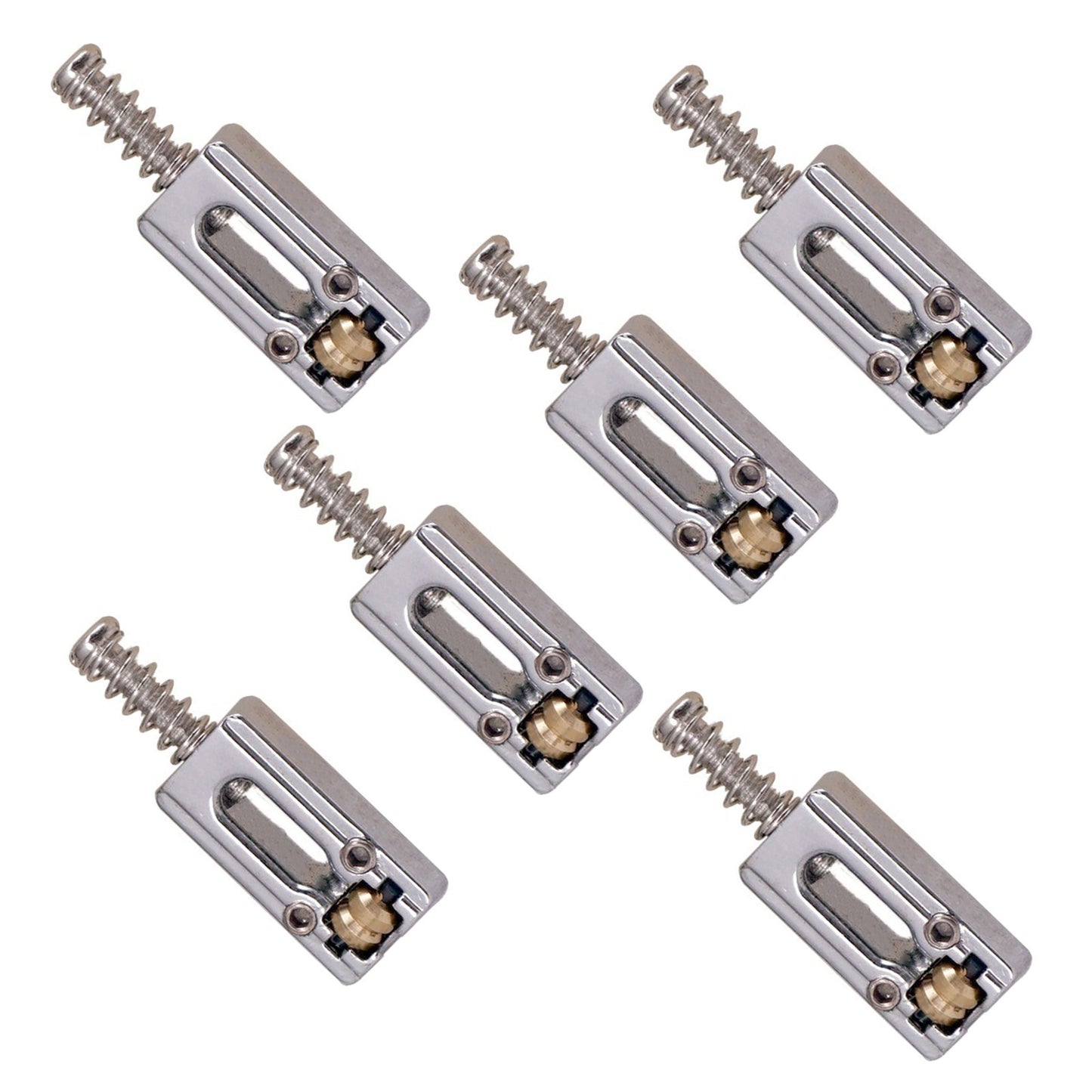 6Pack Upgrade Metal Roller Guitar Saddle Bridge String Saddles For E-Guitar G