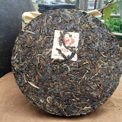 2018 Tulin Phoenix 704 Yunnan Pu-erh Tea Raw Pu'er Tea Xiang Bing Puer 357g