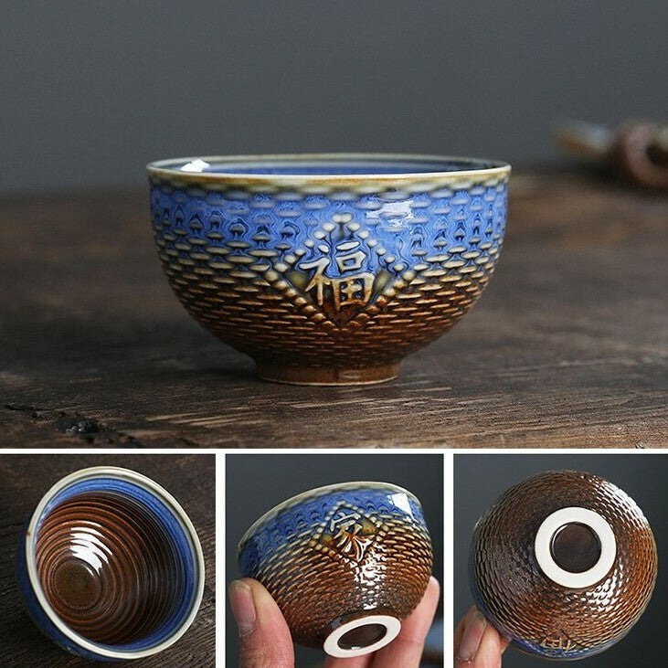 360° Rotating Teapot Premium 5-piece Set China Traditional Ceramics Tea Set