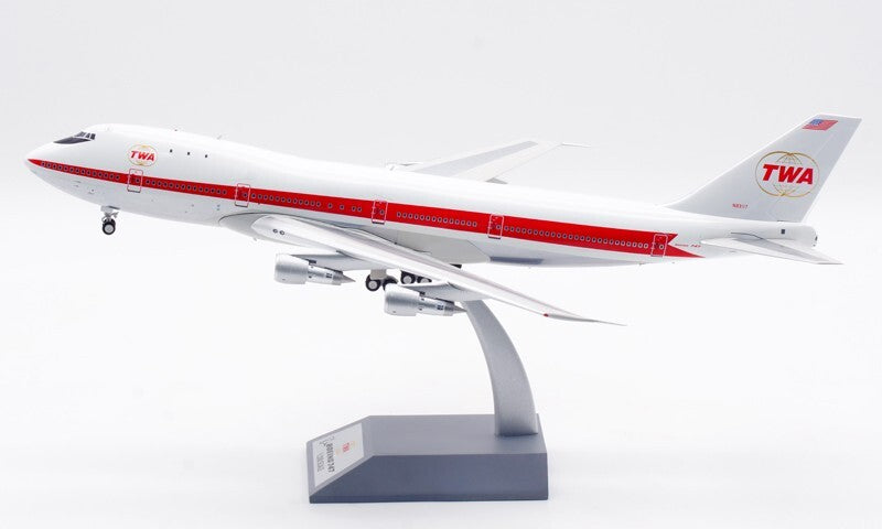 1:200 35CM InFlight TWA BOEING 747-100 Passenger Airplane Diecast Aircraft Model