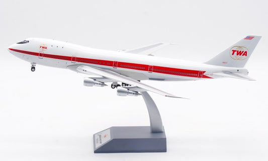 1:200 35CM InFlight TWA BOEING 747-100 Passenger Airplane Diecast Aircraft Model