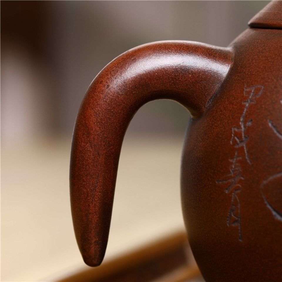 Chinese Vintage Purple Clay Pot Tea Pot Wine Pot Red Clay Birthday Star Pot