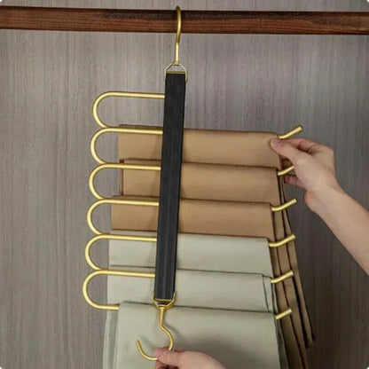 Clothes Hangers Aluminum Alloy Multi-Function Trouser Rotatable Folding Rack
