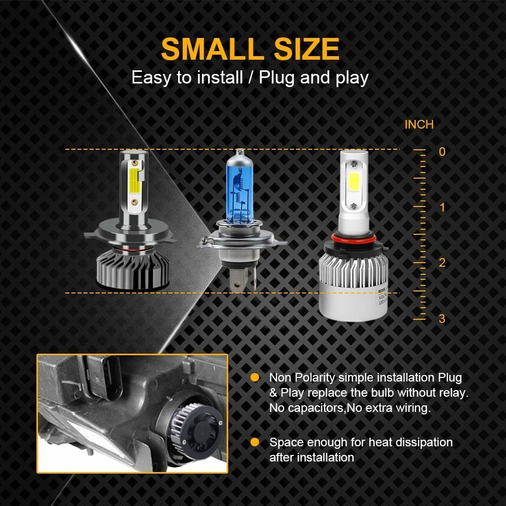 Car Headlight H7 H4 LED H1 H3 H8 H11 LED 9005 HB4 9006 HB5 HB3 HB2 9003 9004 900