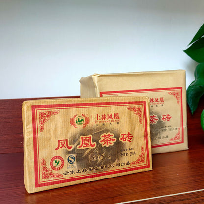 2015 Yr Yunnan Tu Lin Feng Huang TuLin 607 Shu Puer Tea Brick Puerh 250g Ripe