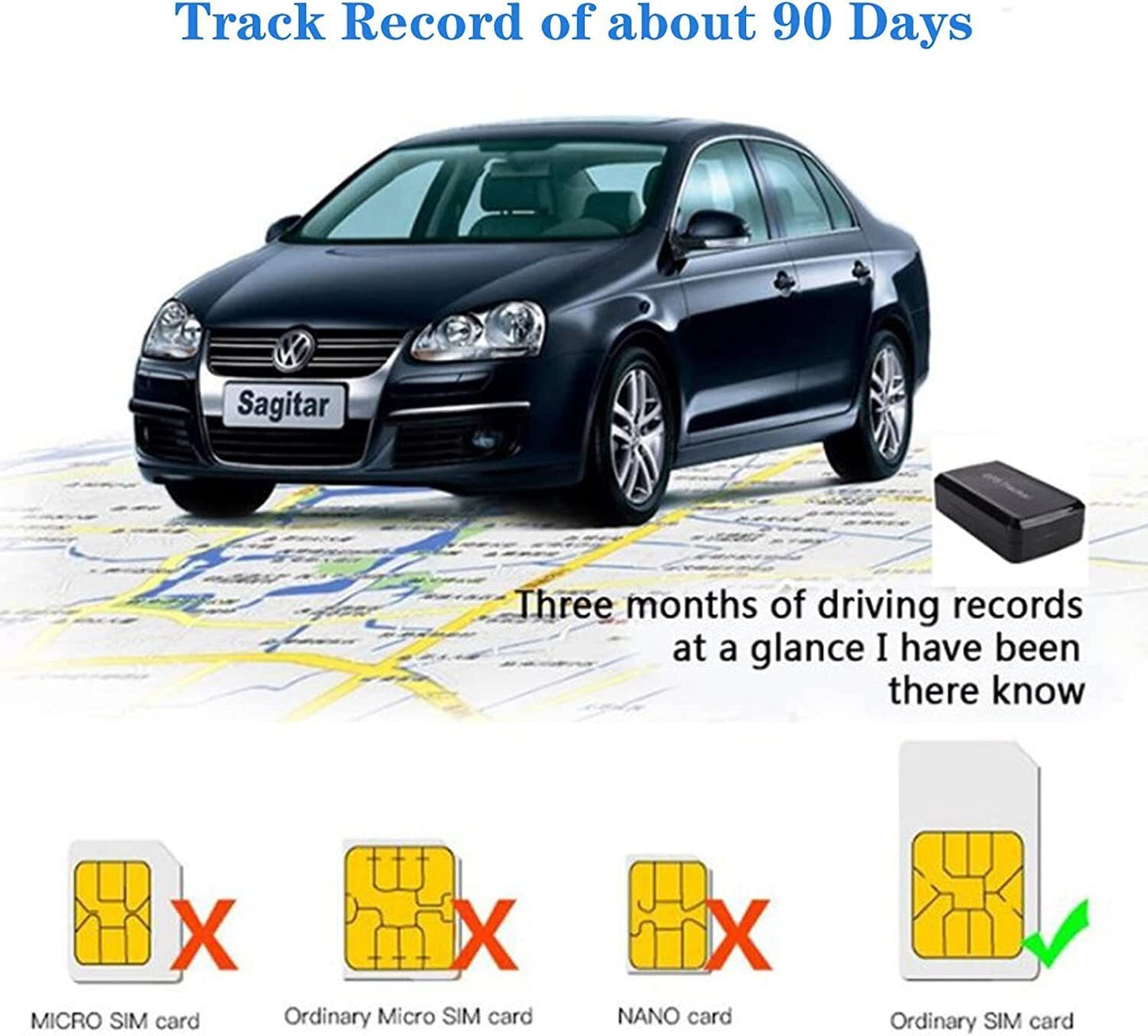 Magnetic Mini GPS Real Time Car Locator Tracker GSM/GPRS Tracking Device US GF07