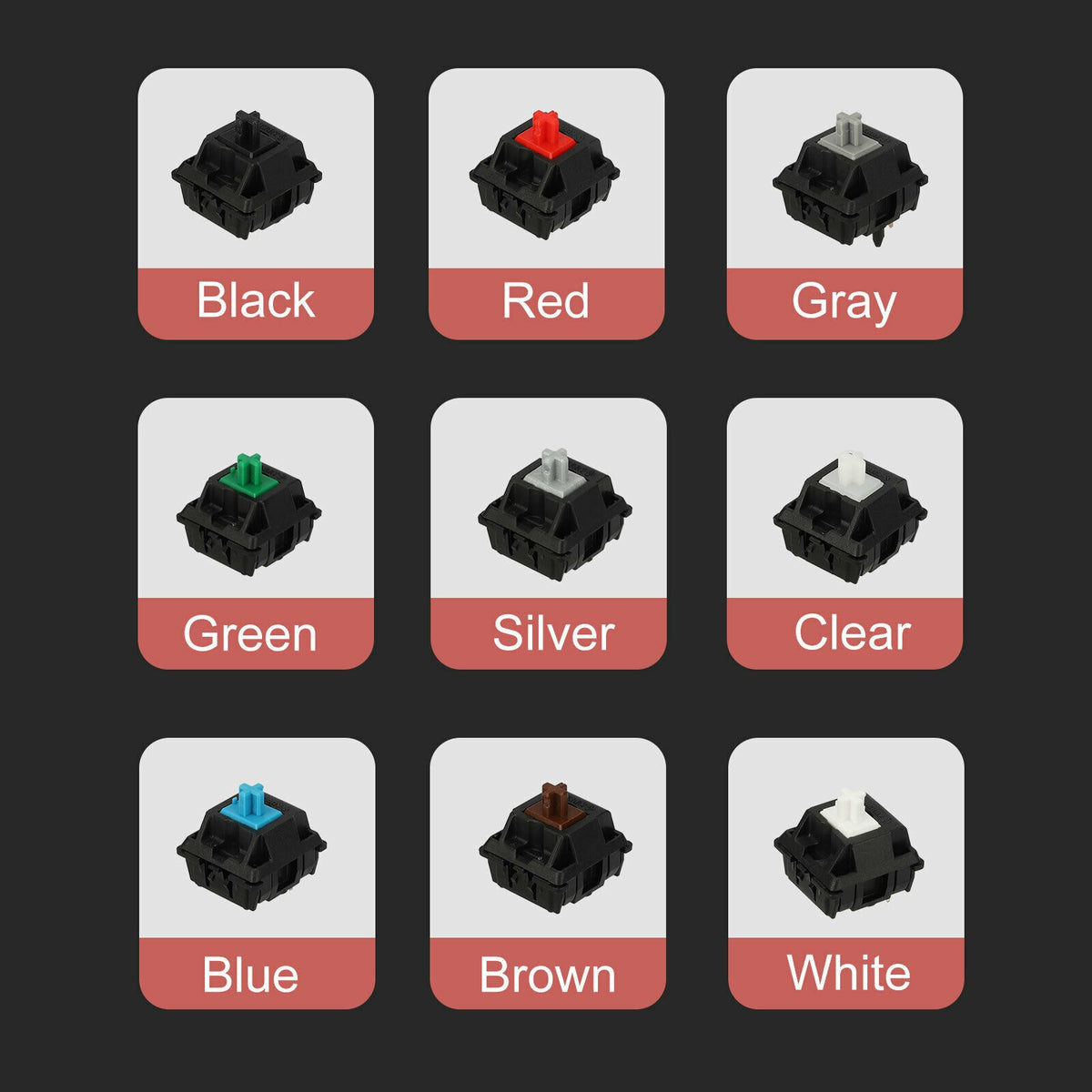 Acrylic 9-Axis Tester Mechanical Keyboard Sampler Keycap Switch For Cherry MX