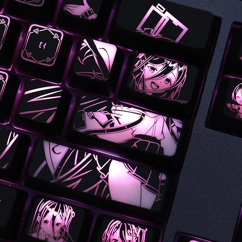 New Arisu Blue Archive Key Cap Set PBT Backlit Keycaps OEM F/Mechanical Key