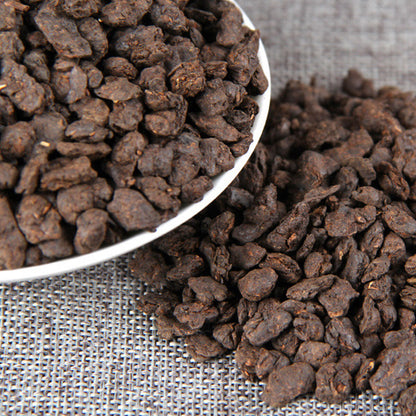Yunnan Ripe Pu-erh Tea 500g Cooked Puerh Tea Handmade Bamboo Basket Packing Gift