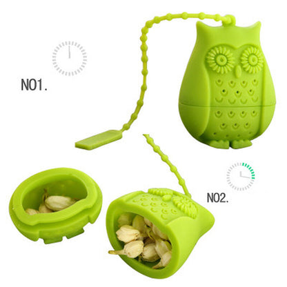 Tea Infuser Silicone Owl Shape Coffee & Tea Bags Tea Strainers Herb Spice Filter