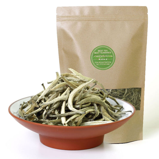 Premium Silver Needle White Tea Baihao Yinzhen Chinese Tips Loose Tea