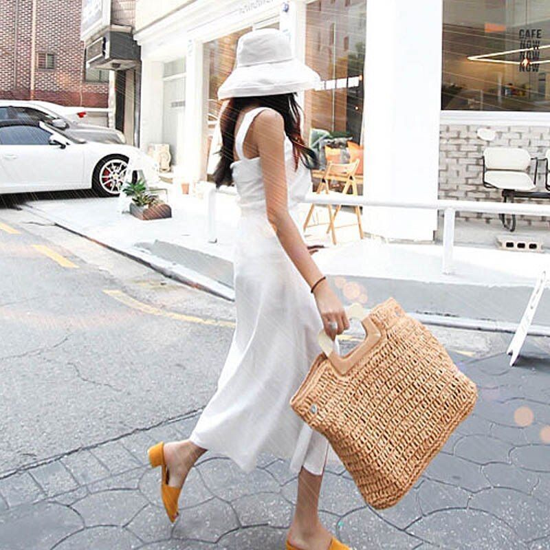 Fashion Bag Summer Beach Bag Large Handbag Handmade Straw Bag Rattan Travel Tote