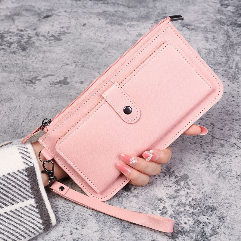 Wallet Multifunctional Synthetic Leather Long Wallets Clutch Buckle Zipper 1 PC