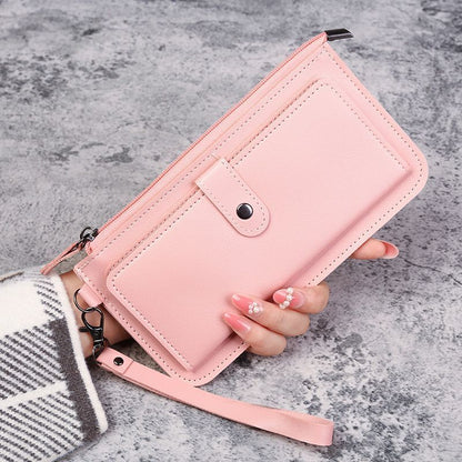 Wallet Multifunctional Synthetic Leather Long Wallets Clutch Buckle Zipper 1 PC