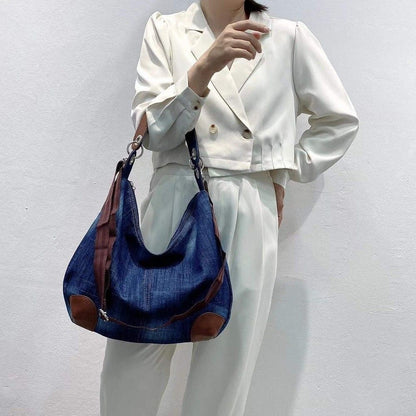 Blue Denim Shoulder Bag Handbag Classic Messenger Messenger Bags Handbag Purse