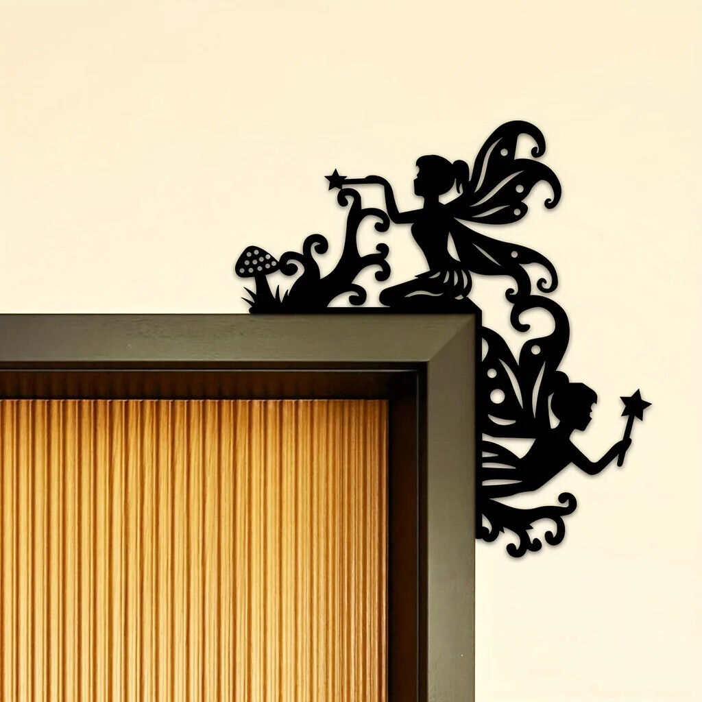 Metal Elf Decoration Wall Sticker Door Corner Decoration Door Frame