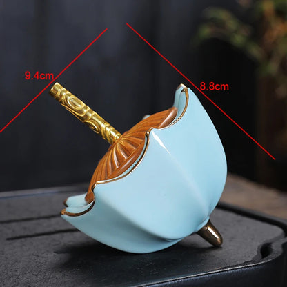 Simple Umbrella Shape Ceramic Tea Coffee Tin Sealed Jars Creative Home Kitchen