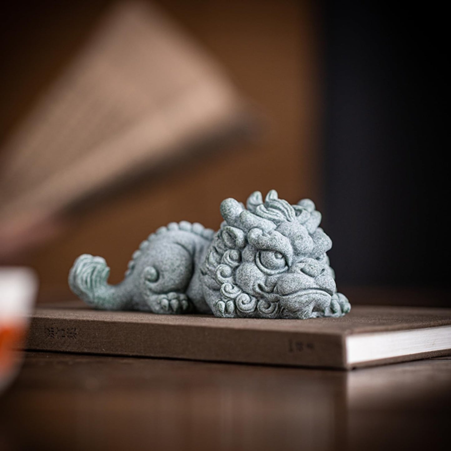 Chinese Pixiu Sandstone Tea Pet 13cm 5.2in Tea Play Kung Fu Tea Set