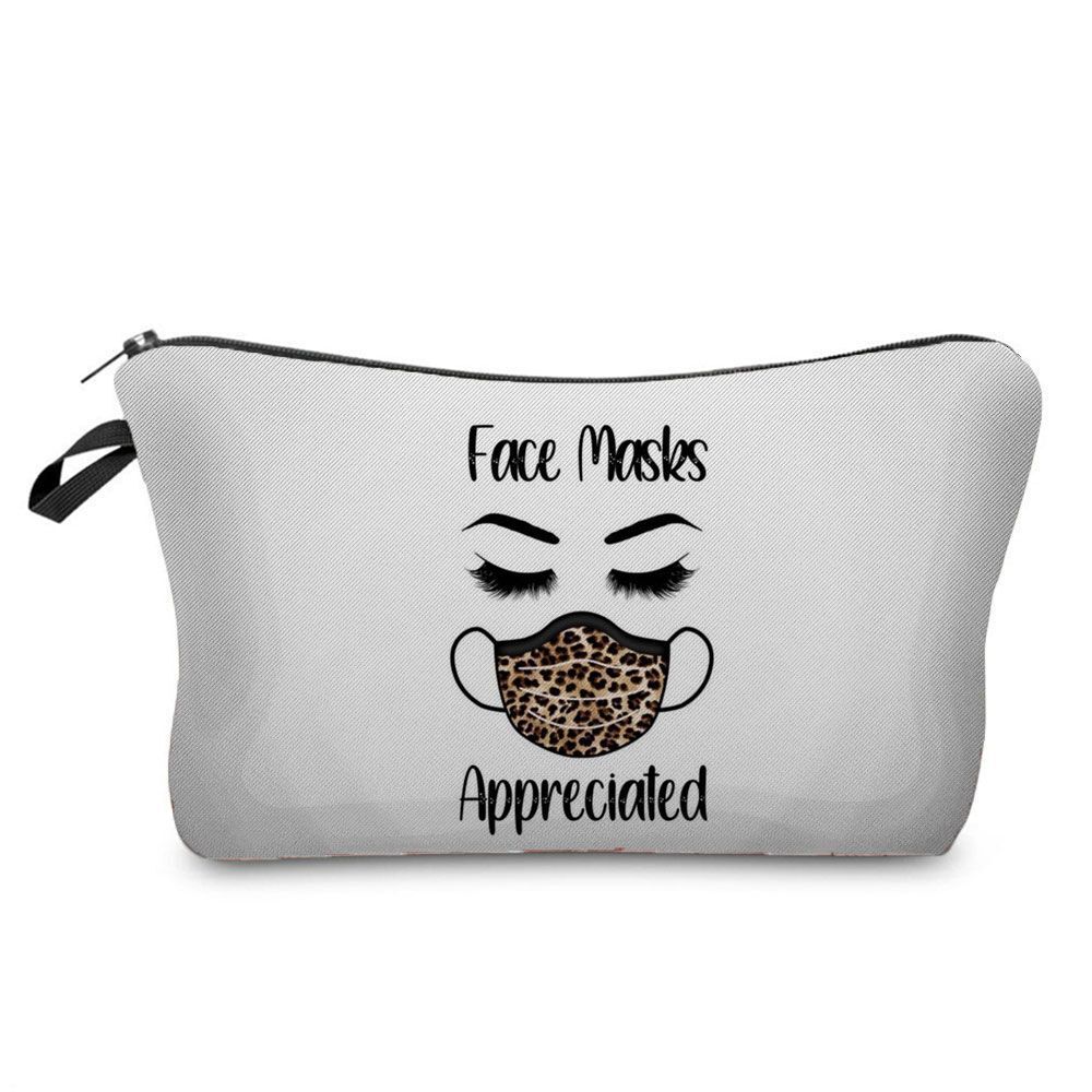 Personalized Pretty Makeup Bag Leopard Print Cosmetic Bags Multifunction Travel