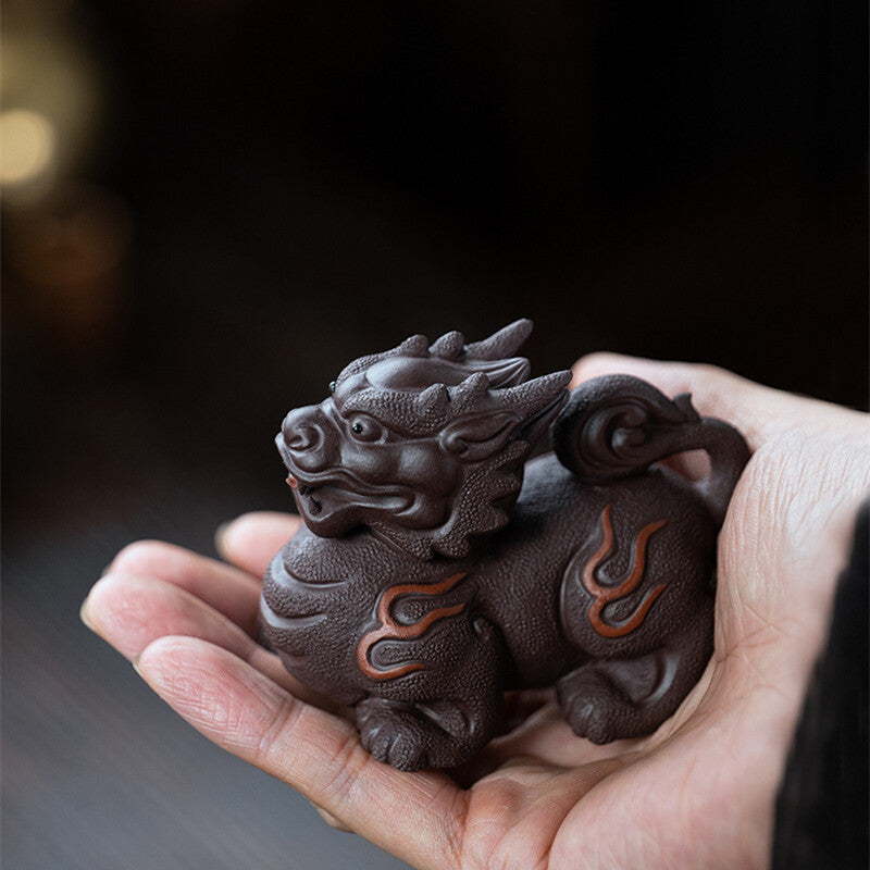China Mascot Real Yixing Zisha Tea Pet House Warming Gift Wealth Bring Tea Play