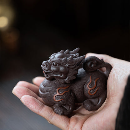 China Mascot Real Yixing Zisha Tea Pet House Warming Gift Wealth Bring Tea Play