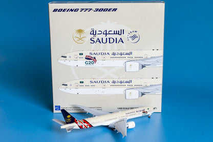 1:400 JC Wings SAUDI BOEING 777-300ER Airplane Flap Down Diecast Aircraft Model