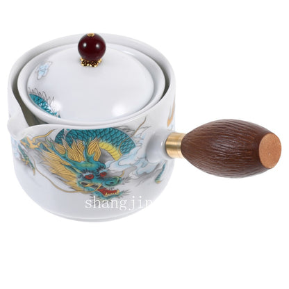 Chinese Style 360° Rotation Portable Ceramic Tea Kettle Tea Kettle