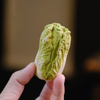 Purple Clay Chinese Cabbage Tea Pet Ornament from Yixing