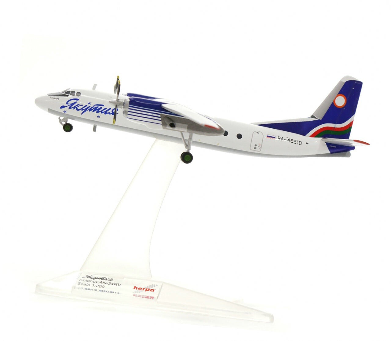 Herpa yakutaviatrans Antonov AN-24RV Aircraft 1/200 diecast plane model aircraft