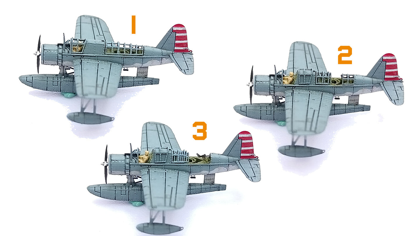 Uncolored 1/350 Scale OS2U-3 KINGFISHER SEAPLANE 3D printing model 3PCS