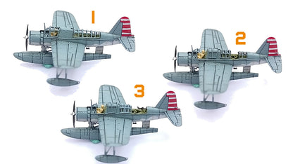 Uncolored 1/350 Scale OS2U-3 KINGFISHER SEAPLANE 3D printing model 3PCS