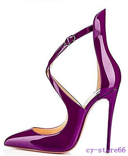 Womens Sexy Pumps Crose Strap Strappy High Heels Pointed Toe Sandals US4.5-11.5