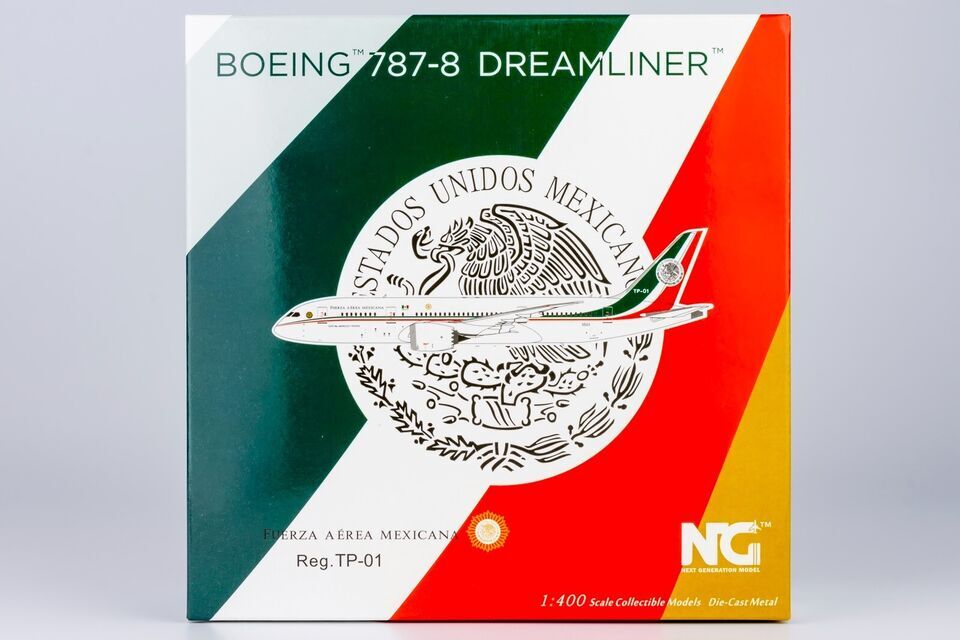 1:400 NG Model Mexican Air Force BOEING 787-8 Passenger Airplane Diecast Model