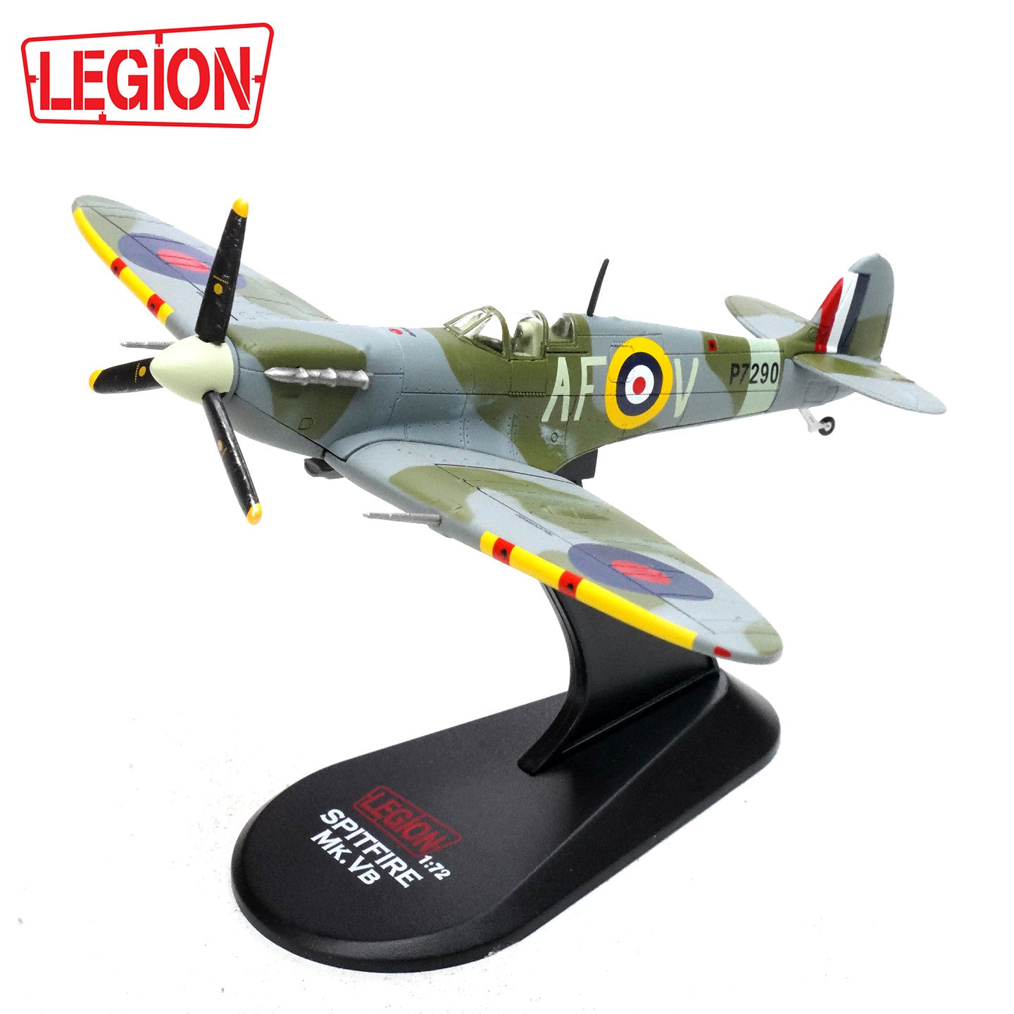 1:72 LEGION SPITFIRE Mk.VB Royal Air Force, 1942 Fighter Diecast Aircraft Model