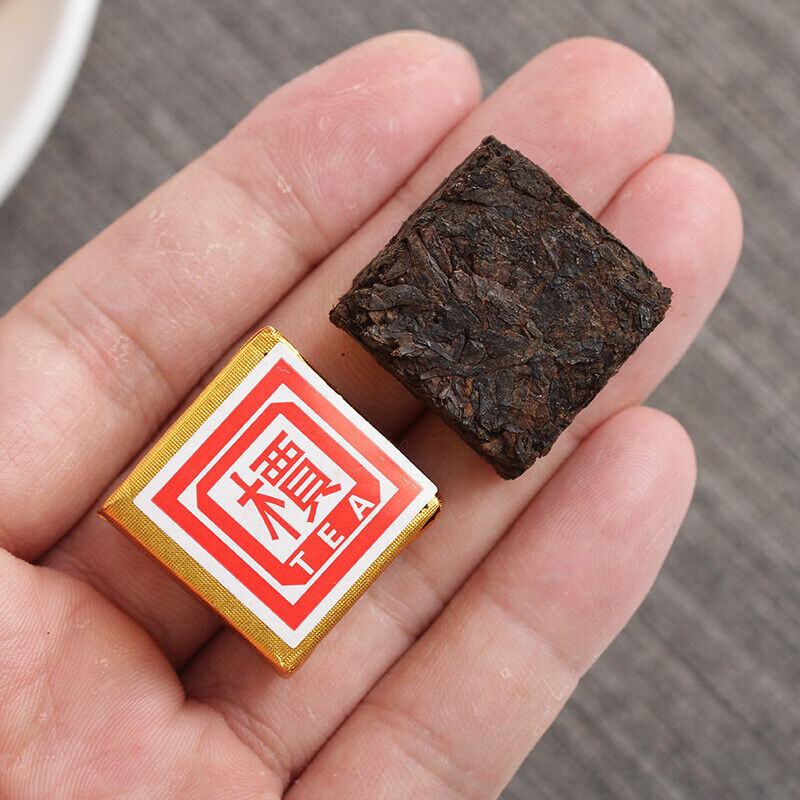 500g Menghai Pu'er Ripe Tea Small Square Brick Tea Leaves Sinensis Word Tuocha