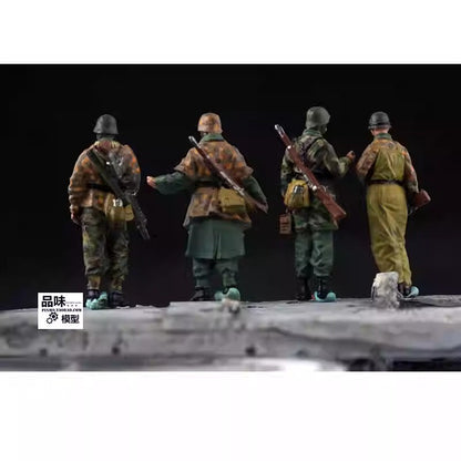 1/72 German Winter Battlefield March 4pcs Soldier Inspection Team Finished Model