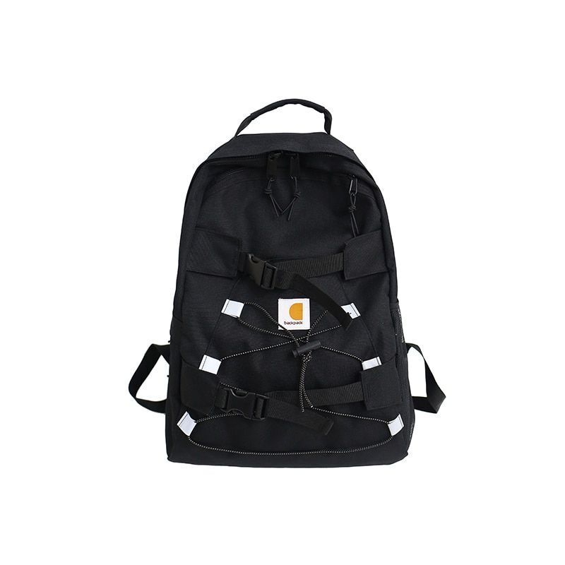 Large Backpacks Solid Zipper Purse Traveling Bags 33*17*43 CM Oxford Nylon Black