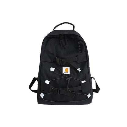 Large Backpacks Solid Zipper Purse Traveling Bags 33*17*43 CM Oxford Nylon Black