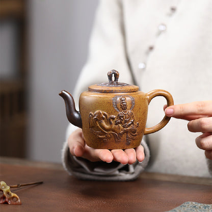 China antique style handmade teapot real yixing zisha duan clay master pot 250ml