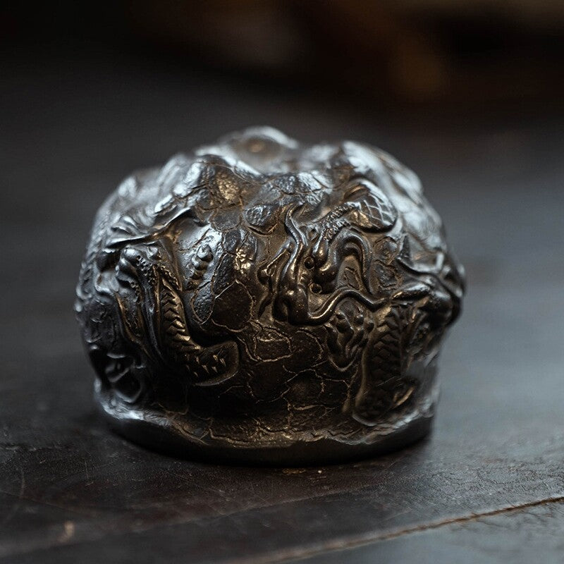 Handmade Tea Cup Dragon Carved Master Personal Cup 130ml Real Yixing Zisha Clay