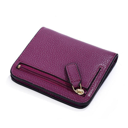 Fashion Leather Wallet Mini Purse Small Pouch Coin Pocket Zipper 10.5*9*1CM 1 PC